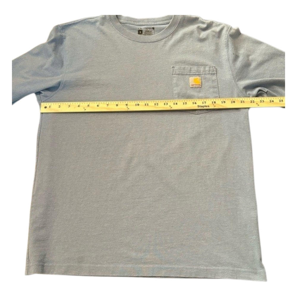 Carhartt Carbon Heather Loose Fit Pocket Long Sleeve Tee M Thrashed Streetwear - Picture 10 of 10